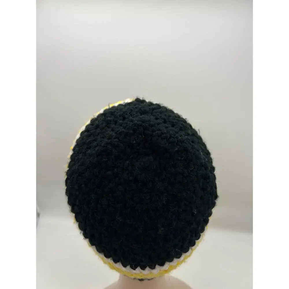 Knit Woven Black white‎ yellow Steelers Beanie Knit Hat Outdoors Unisex Small